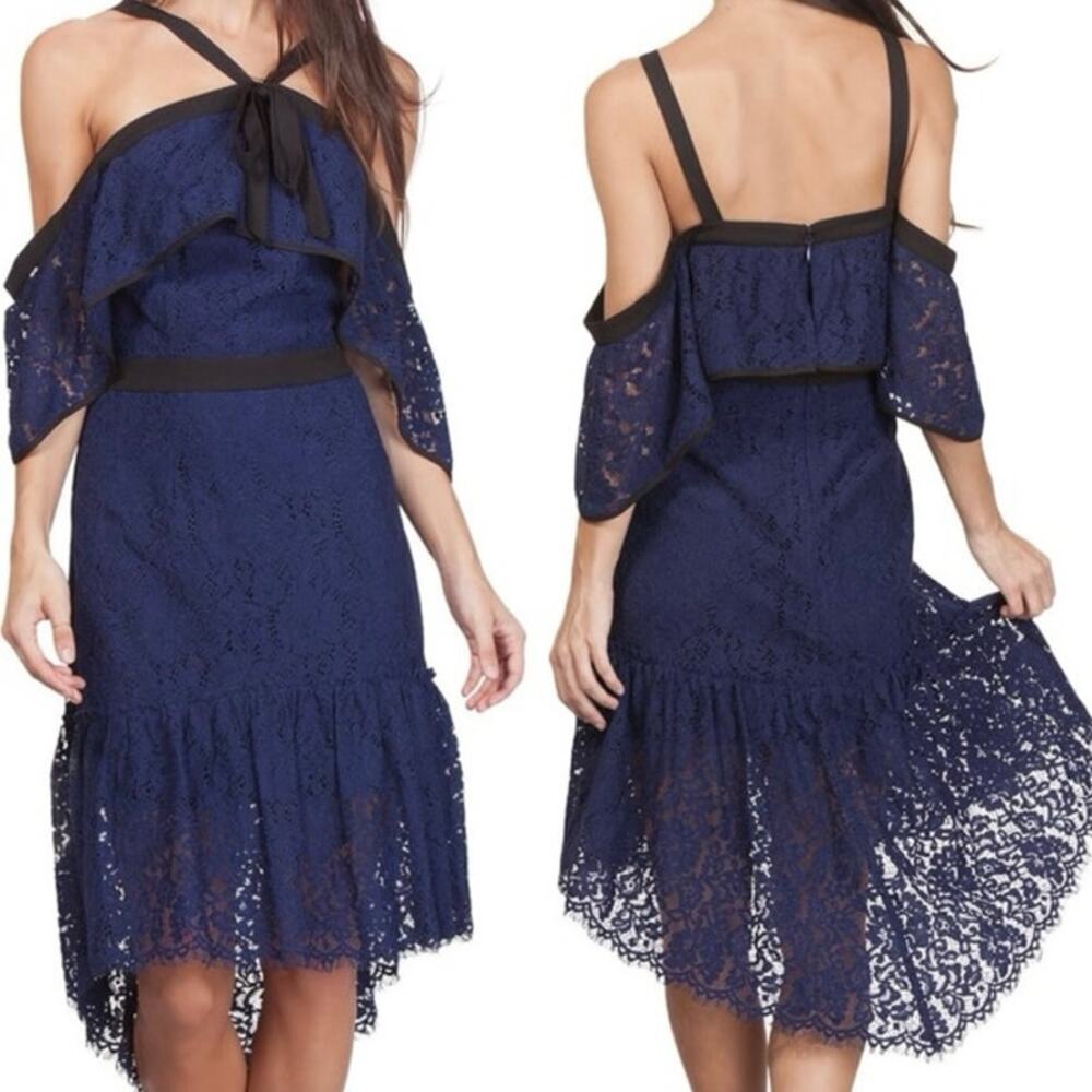 NWT Adelyn Rae Tracy Halter Sheath Dress In Midnight